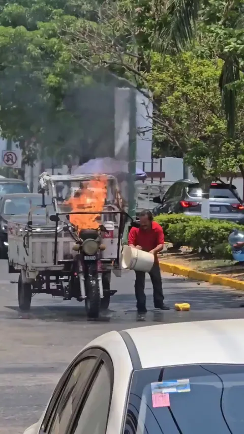 Quick thinking, Using a Cola’s compressed Carbon Dioxide, CO2, to put out a fire