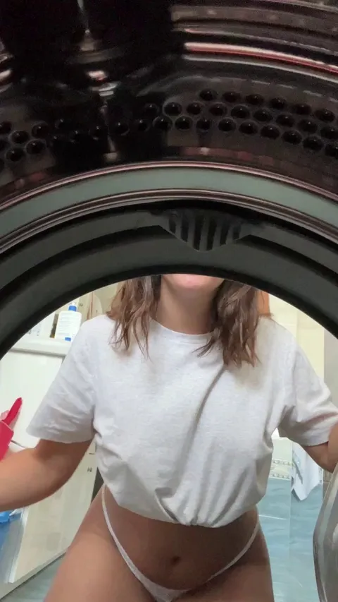 He even makes washing clothes fun