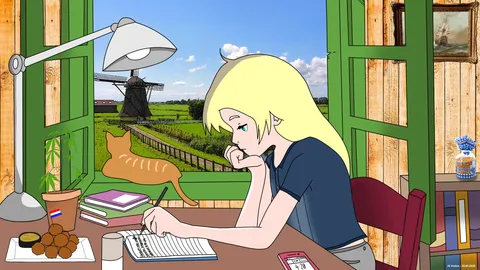 Challenge Accepted: I drew Lofi Girl, Dutch Version