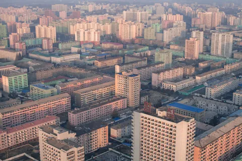 I went to North Korea in 2016 and took this picture from the top of the Juche Tower in Pyongyang