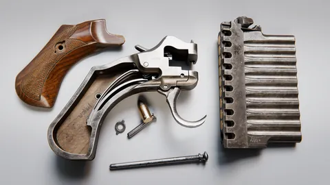 Before a rotating barrell, there was sliding chambers. Harmonica pistols. Photos of a mid 19th century model.