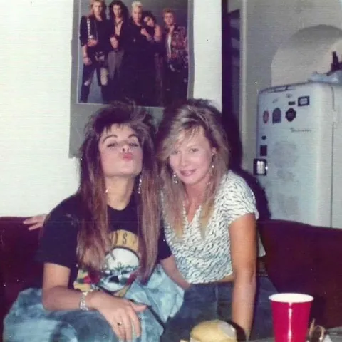 My mom and aunt in 1985.