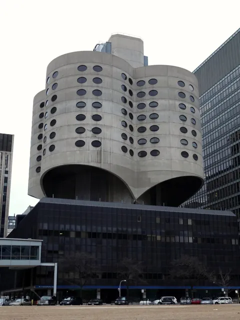 Chicago’s clover-shaped Brutalist hospital. Built 1975, demolished 2014.