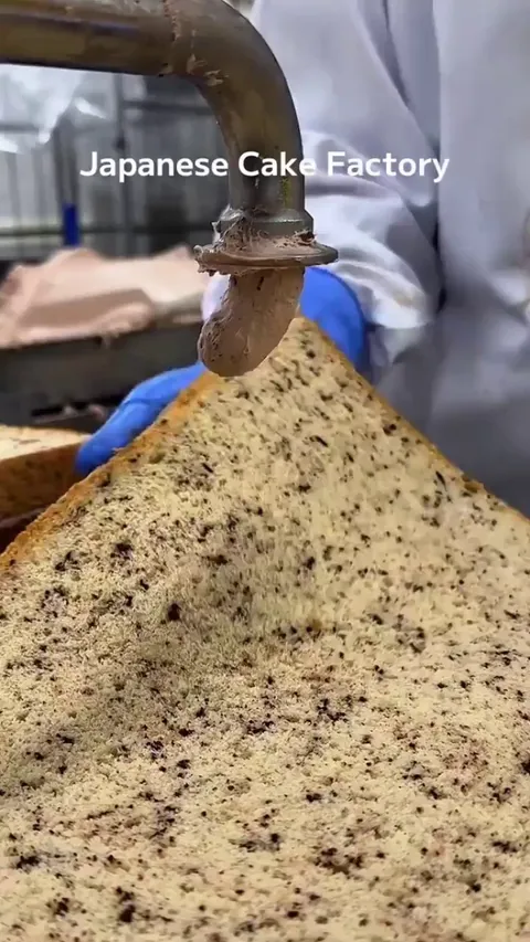 The process of making cake in this factory