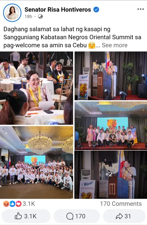 Risa Hontiveros latest Facebook post is bombarded by angry reactions but if you'd check the accounts, they were vietnamese, burmese and indian accounts.