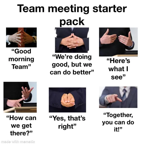Team meeting starter pack