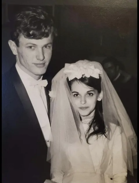 My Maternal Grandparents on their wedding day, circa 1965- both around 18 years old