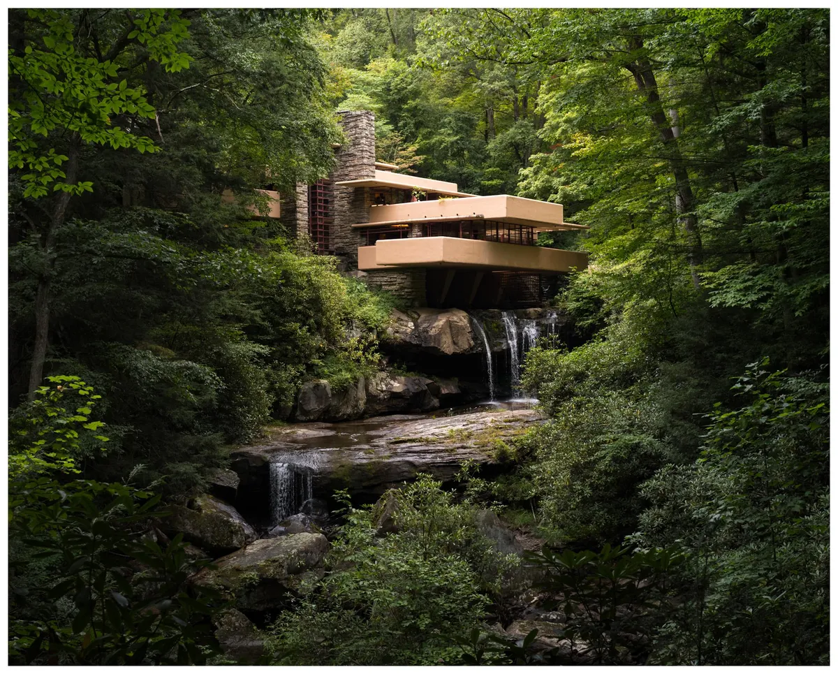 ITAP of Fallingwater in the Pennsylvania mountains 