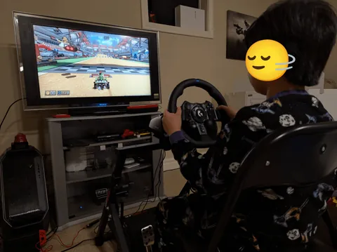 My family's MARIO KART 8 Arcade Racing Corner