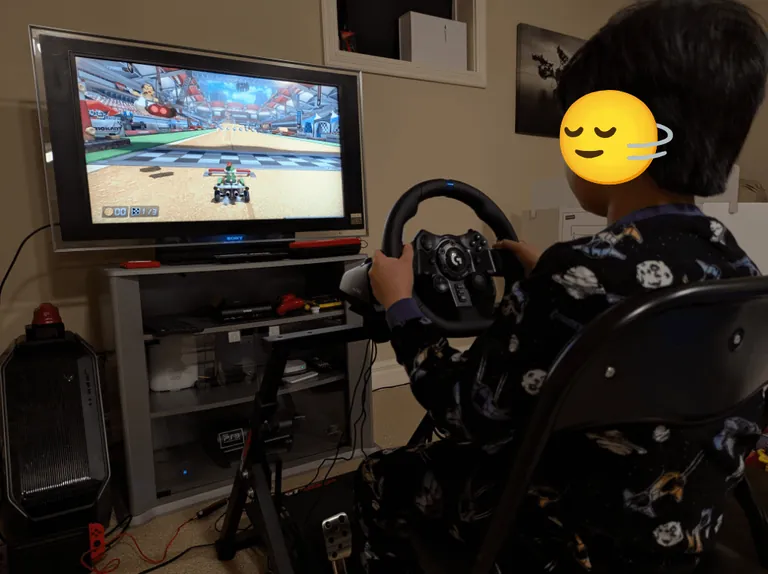 My family's MARIO KART 8 Arcade Racing Corner