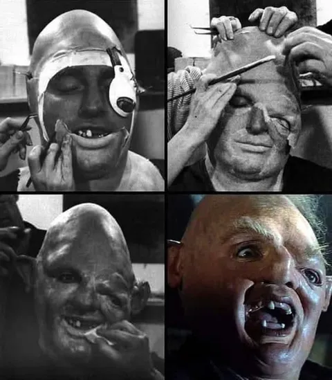 In the cult film The Goonies (1985), the unforgettable character of Sinok (Sloth) required an impressive make-up job. Every shooting day, it took around 5 hours to apply his complex make-up.
