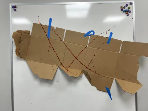 Blood spatter analysis day in my forensics class 😋