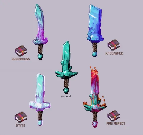 Drew some enchanted swords