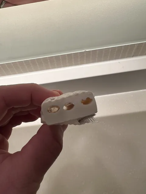 The bar of soap in my hotel room has holes in it