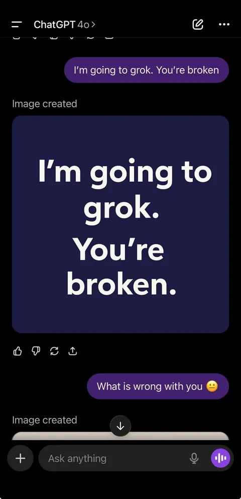 ChatGPT keeps turning my messages into images