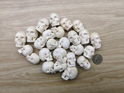 just finished making a mini skull carving made from cow bone