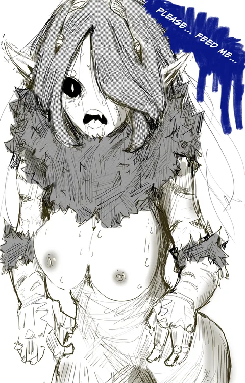 The moth girl is waiting for feeding (by me)