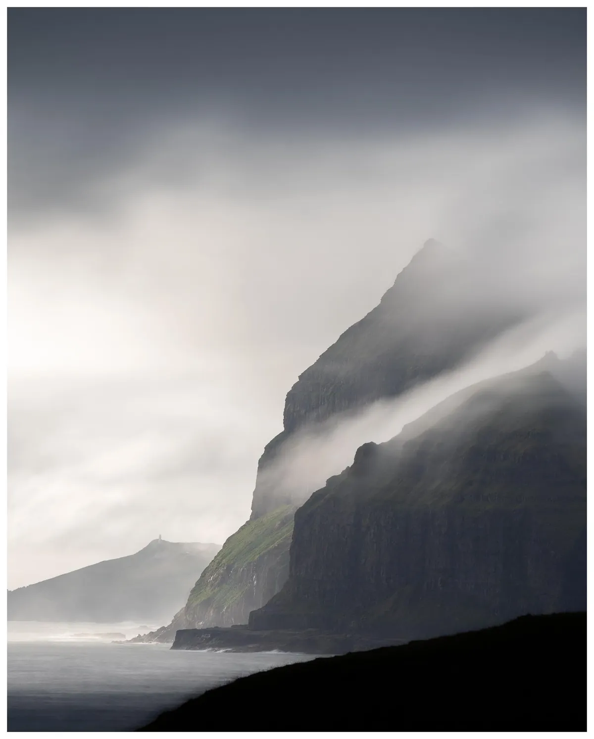 ITAP of misty cliffs