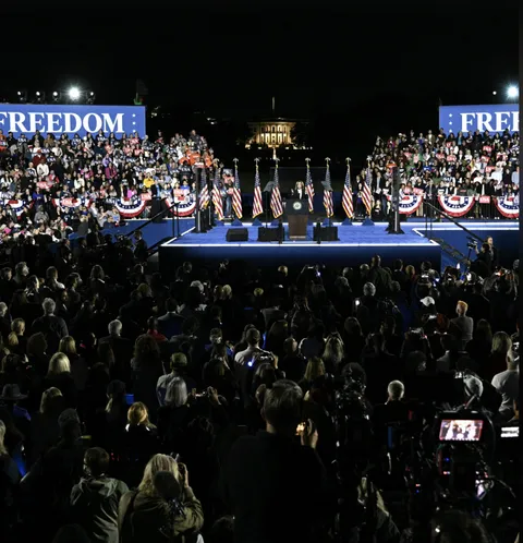 More than 75,000 people are in attendance for tonight’s speech, according to the Harris campaign.
