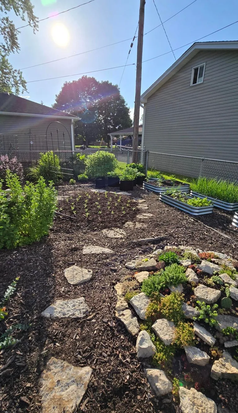 Transformed a small space behind my garage into my dream garden🌻2023 vs. 2024 
