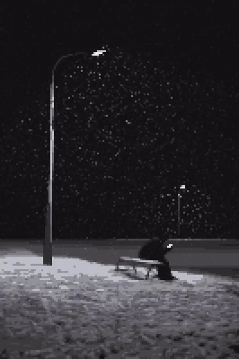 Lonely winter evening