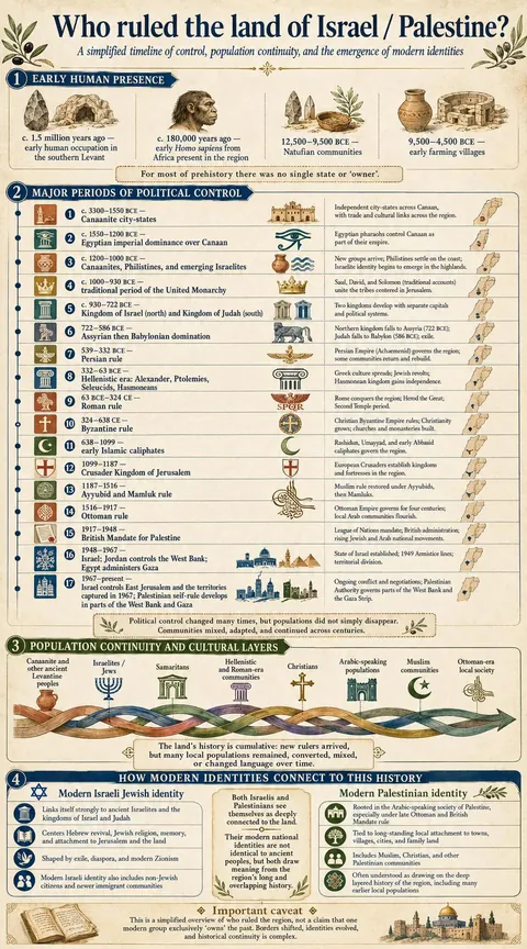 Asking ChatGPT for a detailed timeline of who ruled Israel/Palestine over the years
