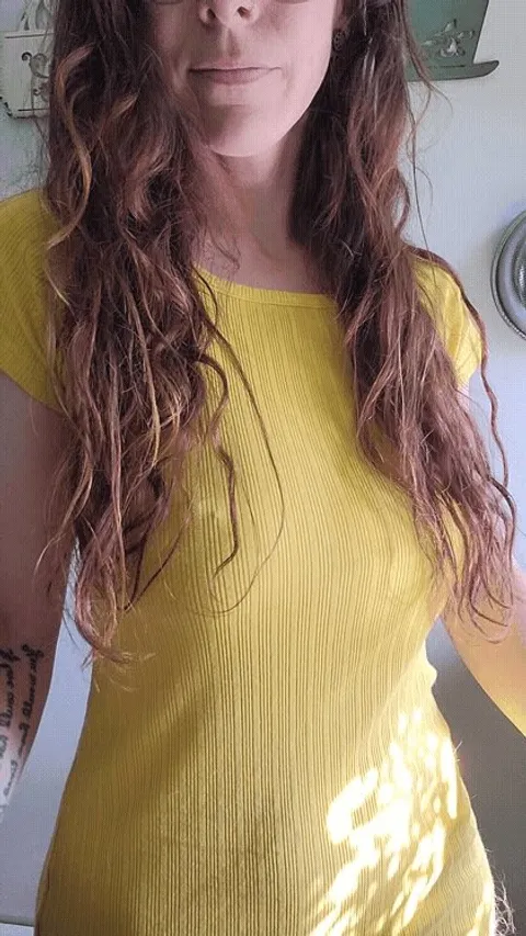 Just moving my hair to give you a view of my pokies 