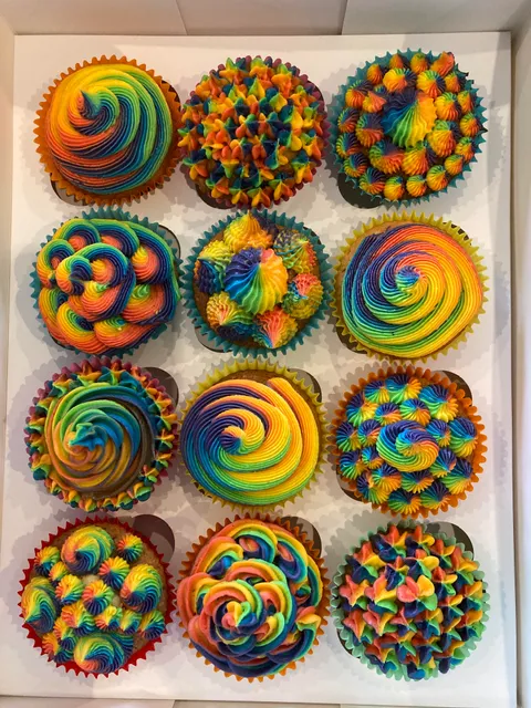 I made Rainbow Cupcakes… couldn’t be happier with the result!