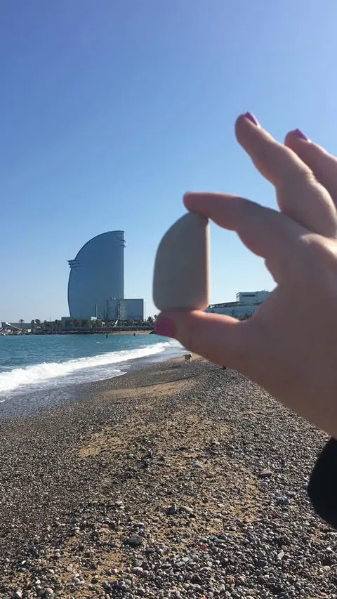 found a rock on the beach that looks exactly like this building
