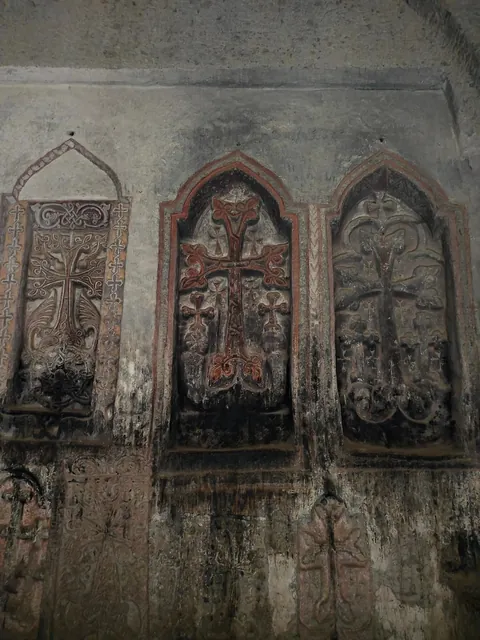 Geghard Monastery, partially carved into the rock. Armenia.