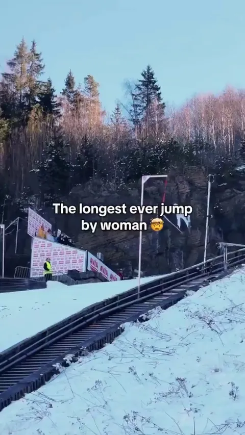 Longest ever ski jump by a woman athlete