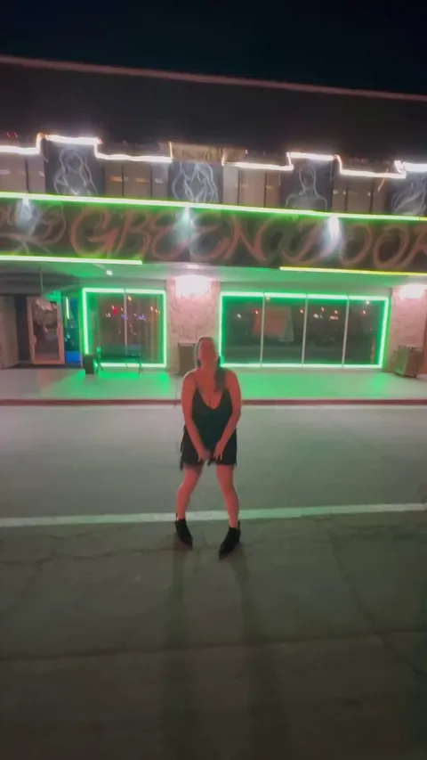 We visited The Green Door in Las Vegas. After talking to lots of different people we ended up getting a room with a guy we met there. He filled me with cum while my boyfriend watched!