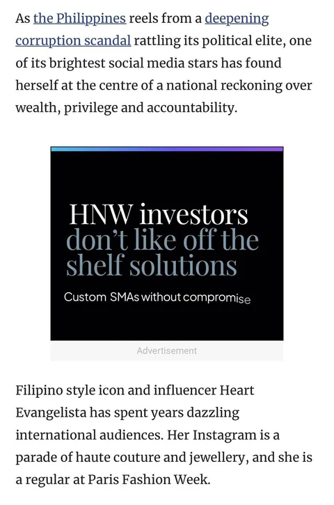 Heart Evangelista on South China Morning Post