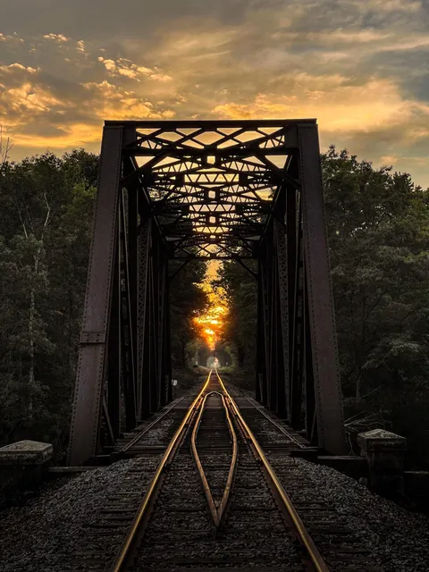 ITAP of the sun rising directly over the tracks