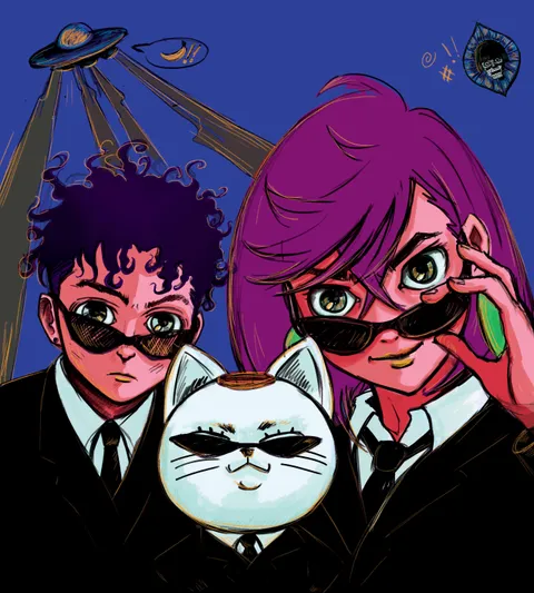 Dandadan/Men in black Fanart!