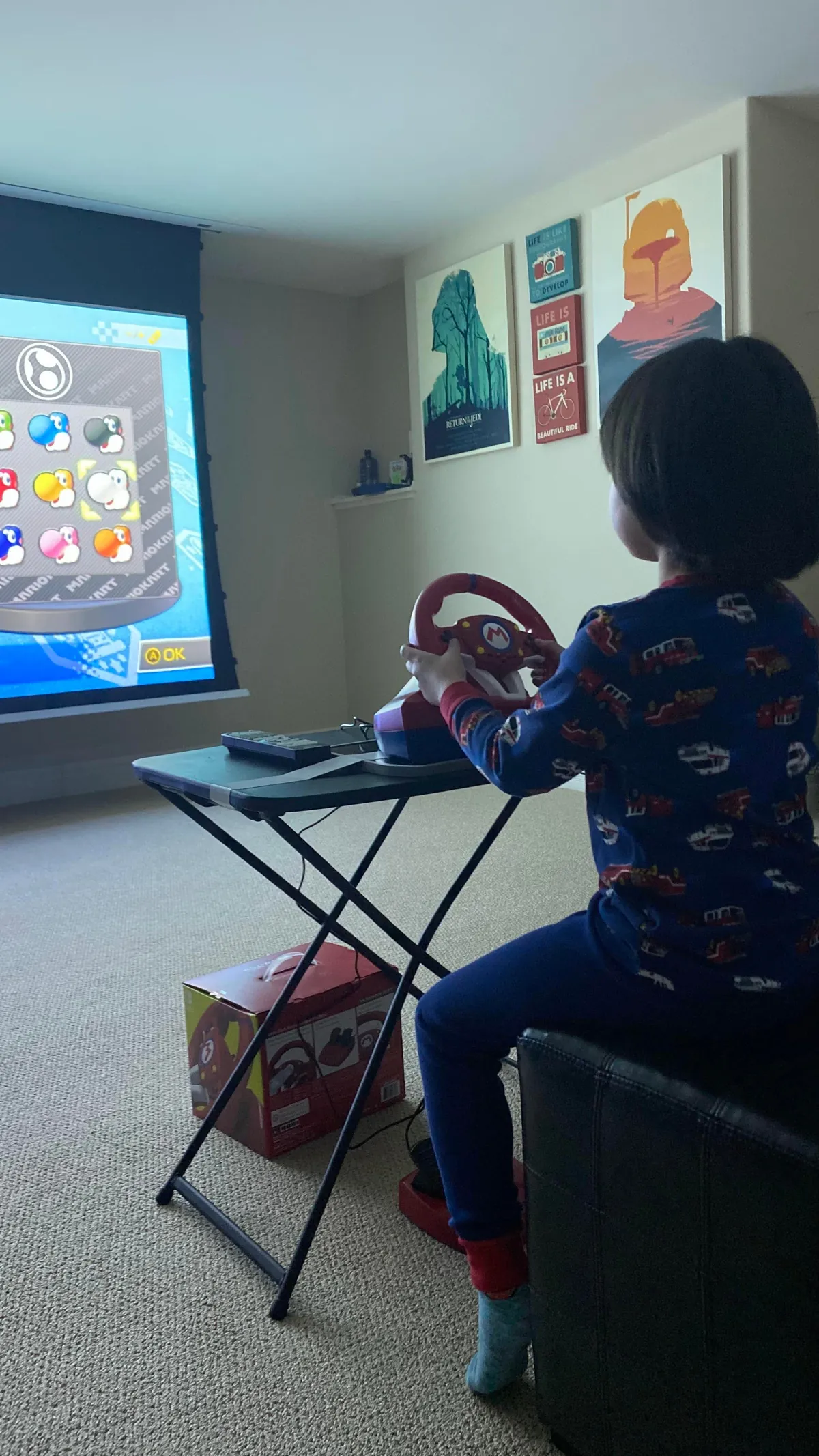 My family's MARIO KART 8 Arcade Racing Corner