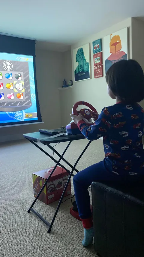 My family's MARIO KART 8 Arcade Racing Corner