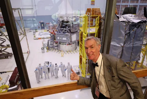 Bill Nye stopped by Goddard today to brush up on their astrophysics portfolio ahead of the Planetary Society's Day of Action on March 24.