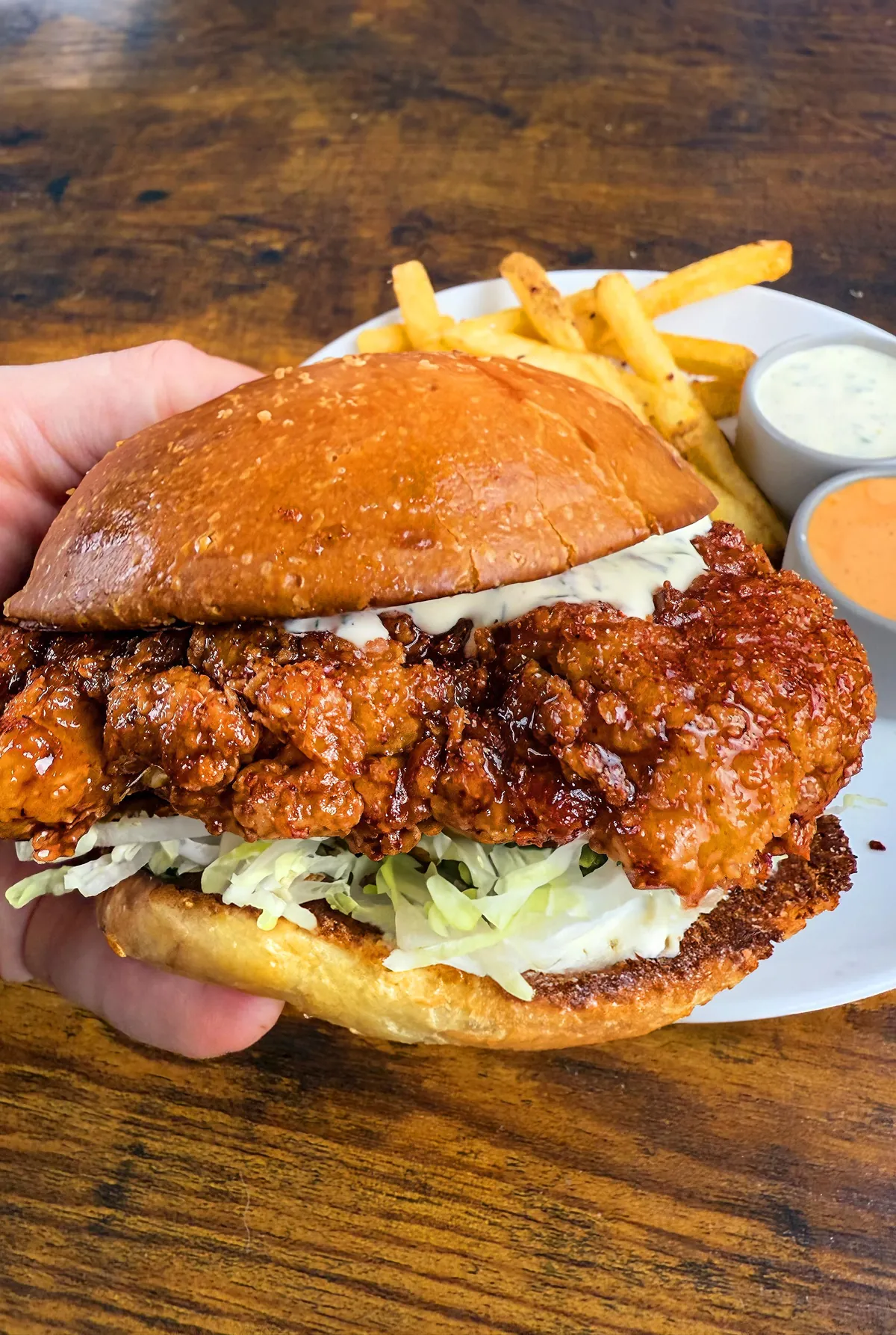 [Homemade] Sriracha Honey Fried Chicken Sandwich