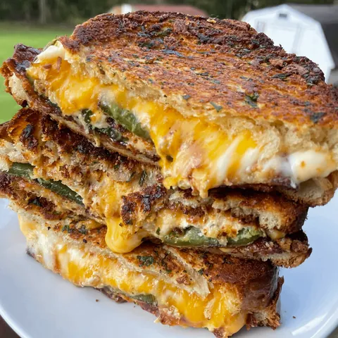 [Homemade] Jalapeno popper + bacon melt