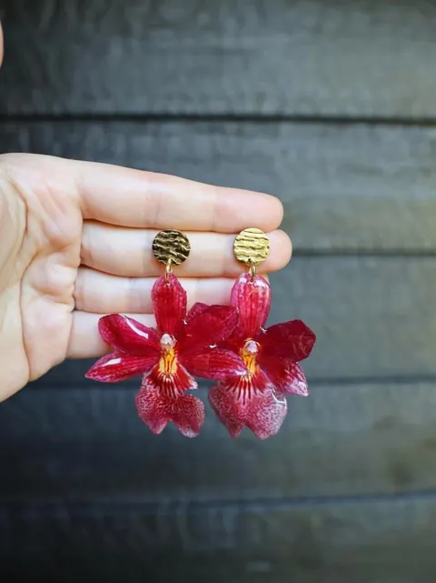 I grow flowers and turn them into jewelry for a living