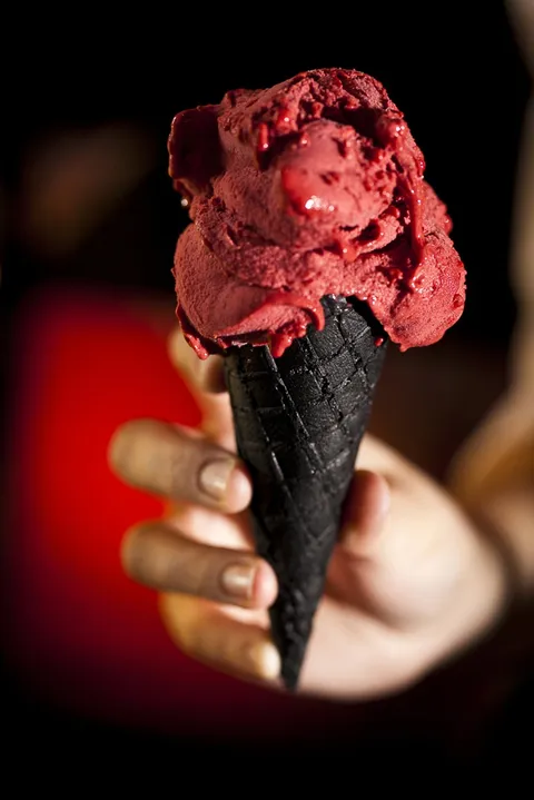 Red Velvet Ice, Dark Chocolate Cone [736x1103]