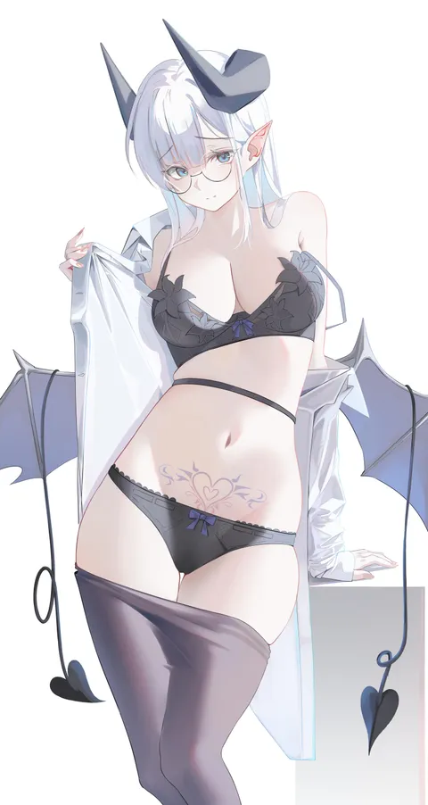 Succubus showing her body