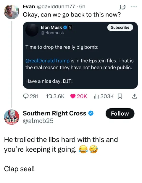 Elon calling Trump a pedo owns the libs 🤔