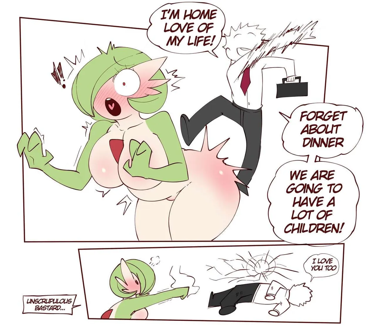 [Artist: SaltyXodium] Gardevoir and her Pervert Husband