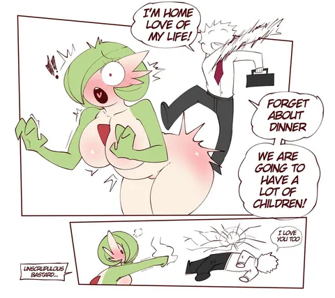 [Artist: SaltyXodium] Gardevoir and her Pervert Husband