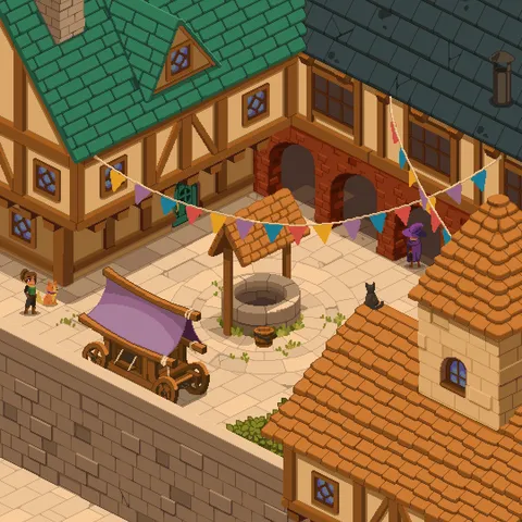 Trying to make every area of my game feel like a little pixel painting