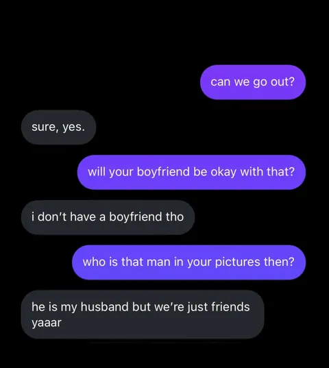 Bro discovered a new relationship status: Married but available.