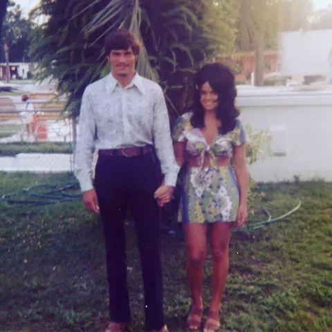 Jackie &amp; Kelso from “That 70’s Show” remind me of my parents. Here they are on their honeymoon. (1972)