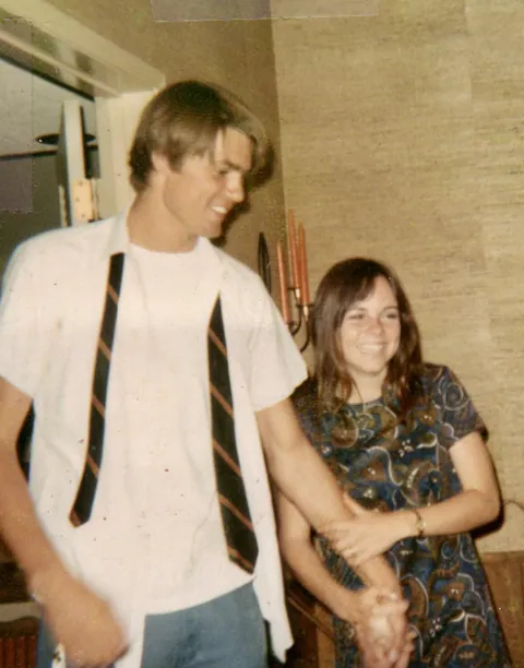 My boyfriend and me after graduating from high school, 1971